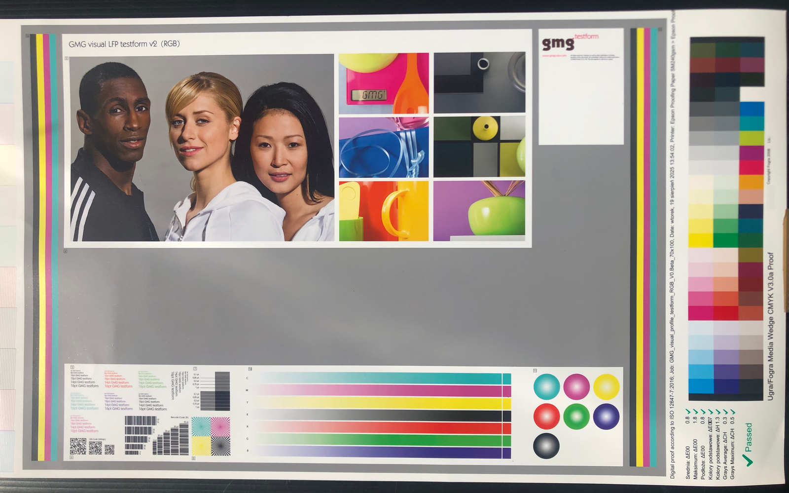 2025-08-19 PrintFactory GMG test printed from ProofMaster software via Epson 4900 pigment printer with ILS30 SpectroProofer. PrintFactory dealer (FILE TO PRINT) www.printfactory-dealer.eu